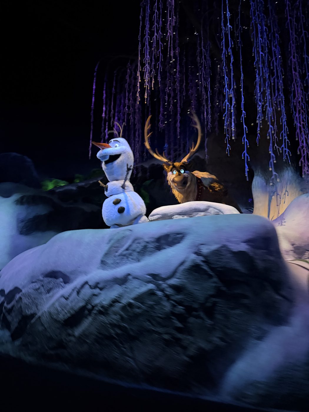 Olaf and Sven on Frozen Ever After