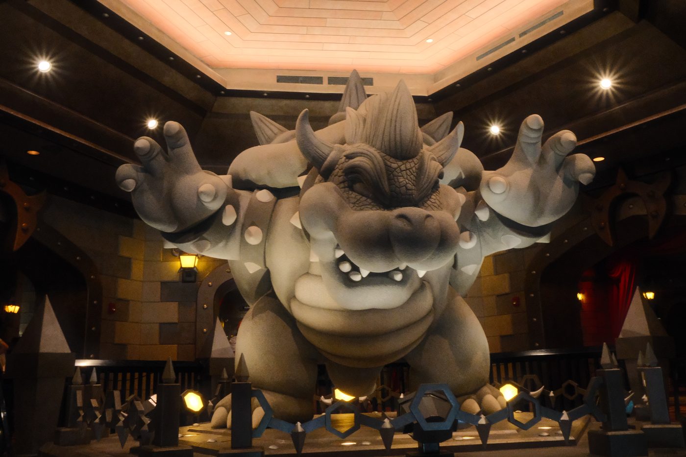 Bowser looms over his castle at the heart of Mario Kart