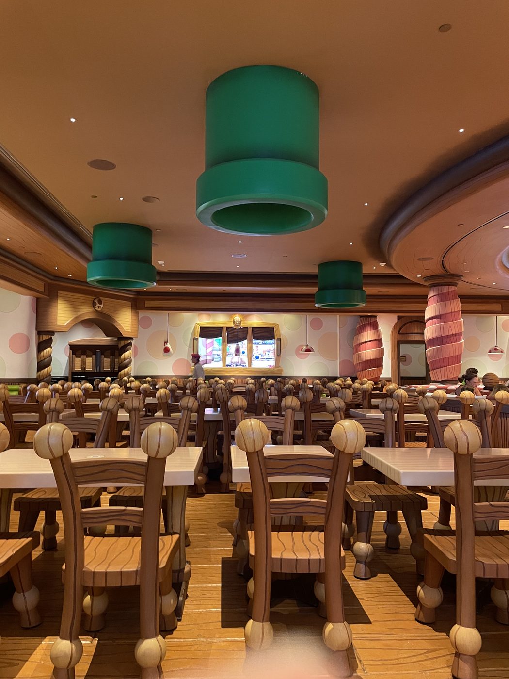 A themed dining room at Epic Universe
