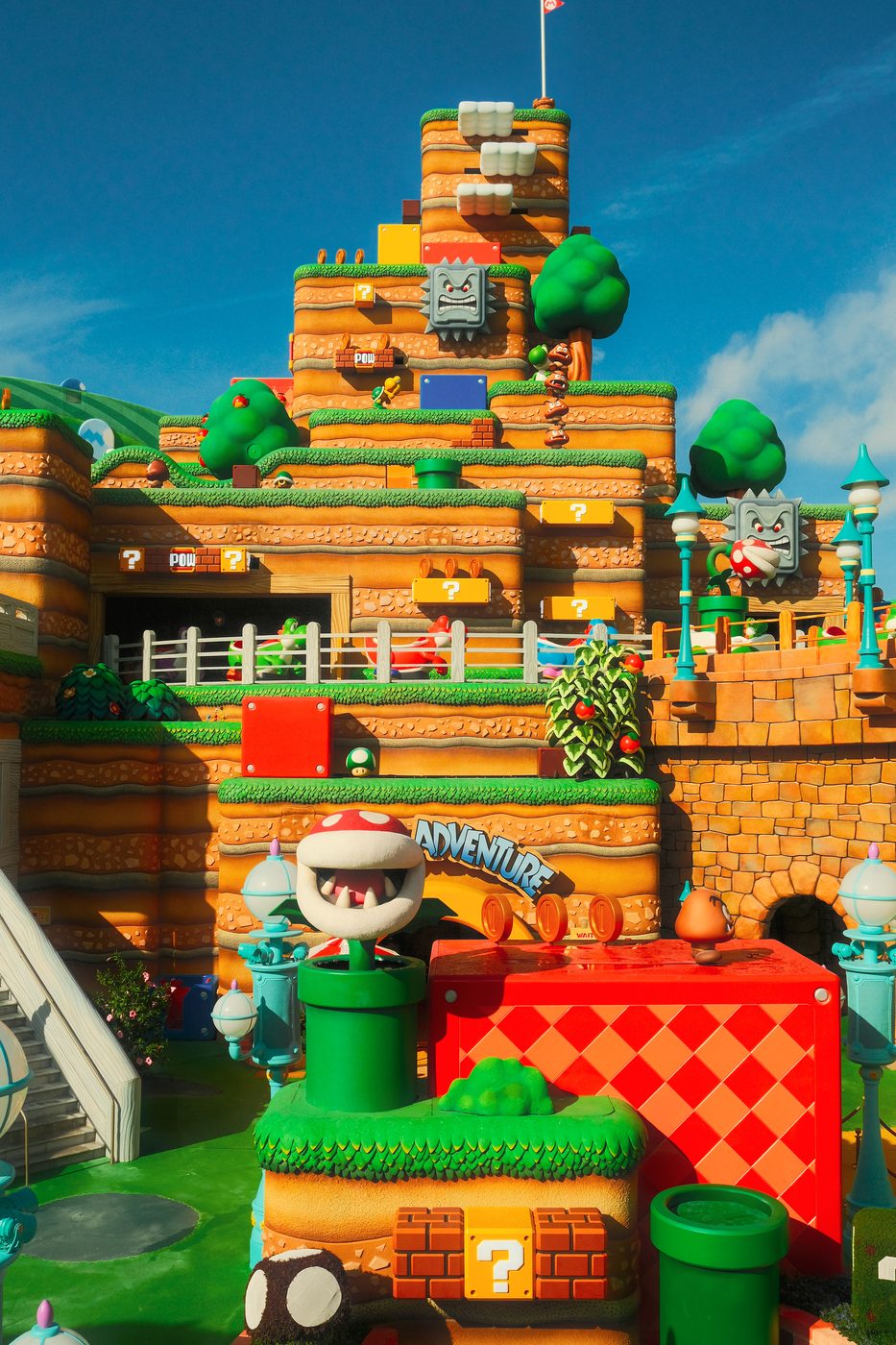 The rolling hills of Super Nintendo World