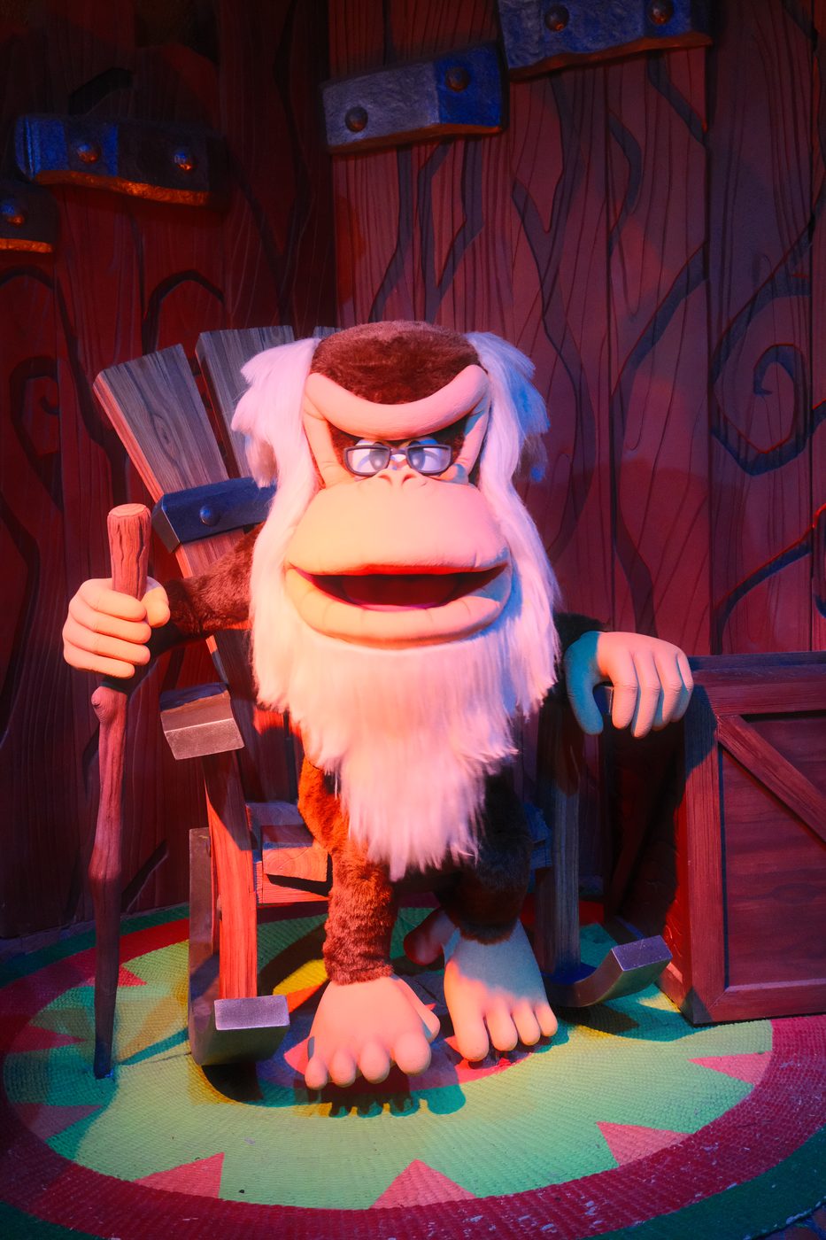 Cranky Kong holds court in Donkey Kong Country