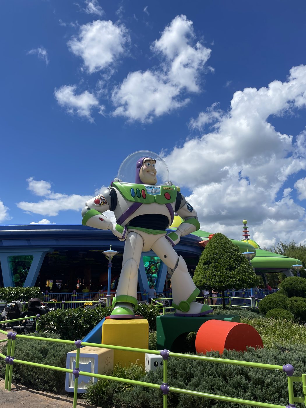 Buzz Lightyear near the front gate
