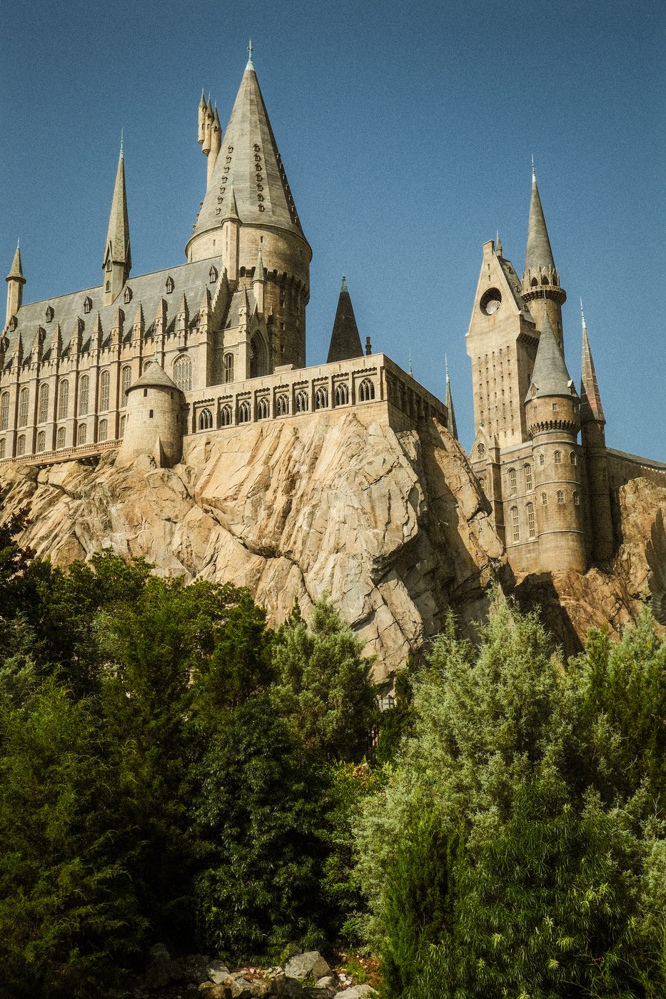 Hogwarts Castle over Hogsmeade