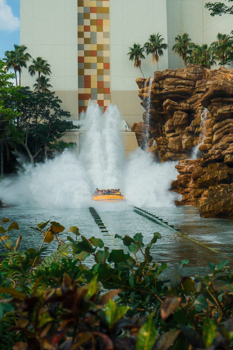A soaking splashdown at Islands of Adventure