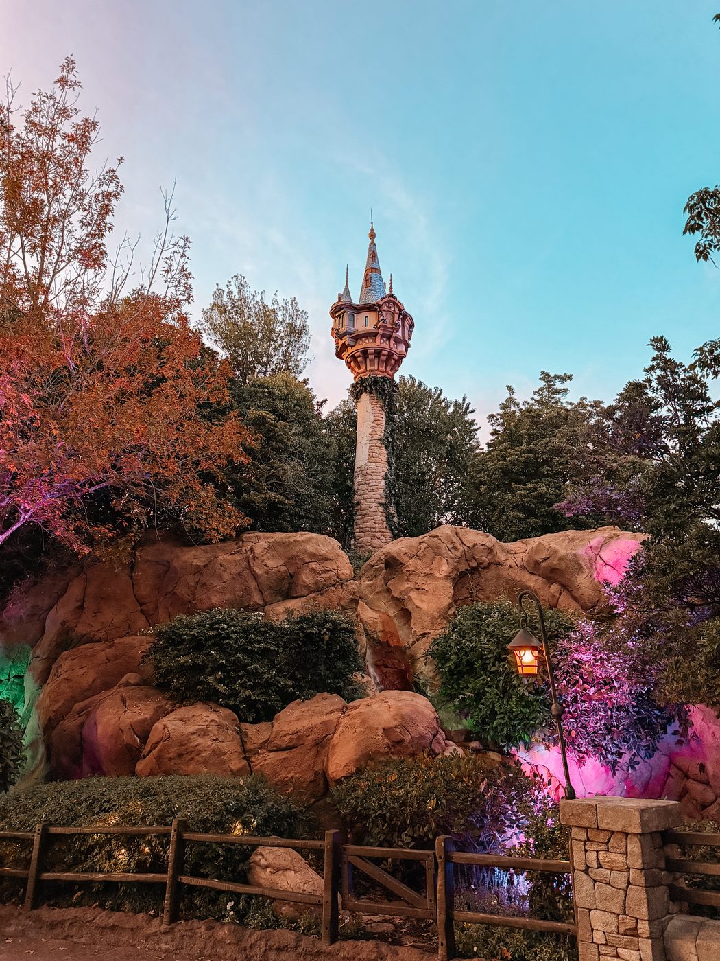 Rapunzel's Tower at dusk