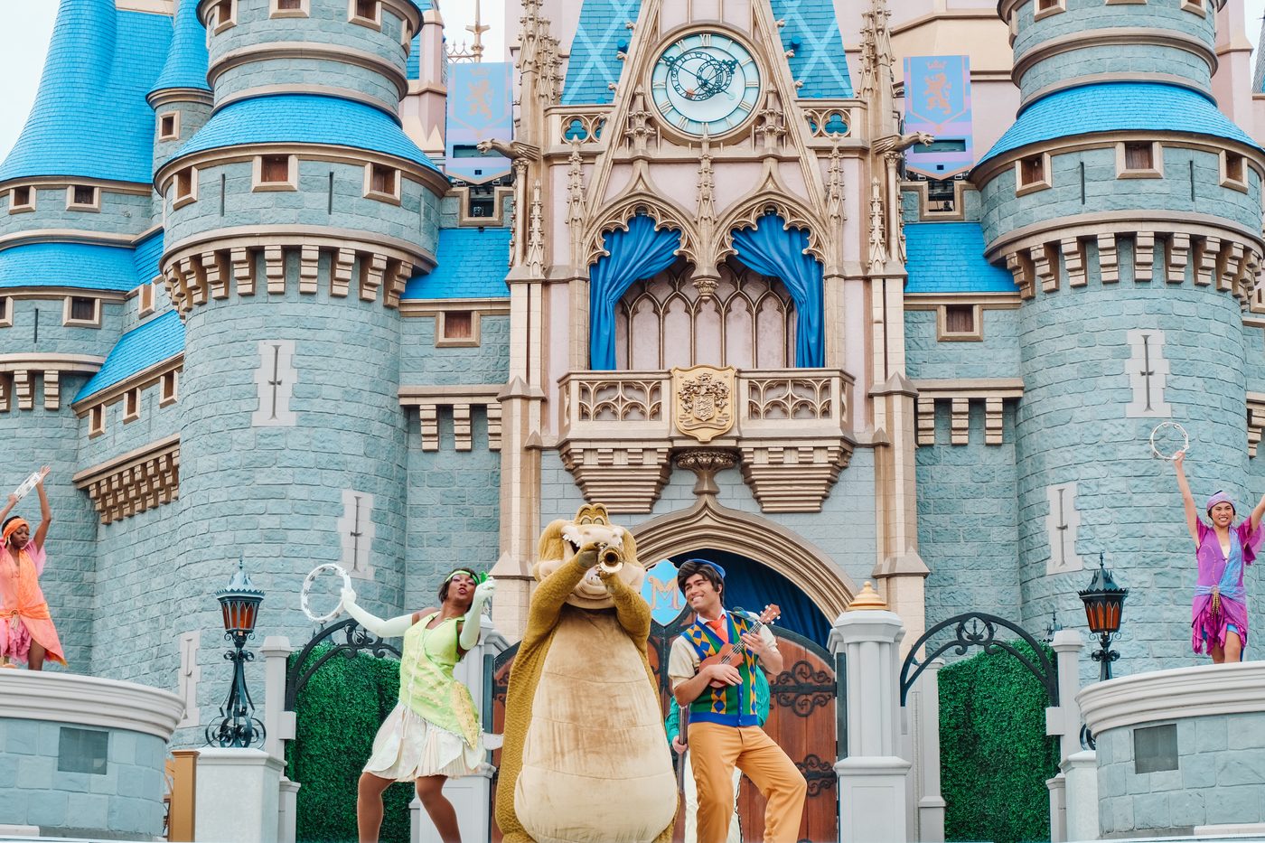 A stage show at Cinderella Castle