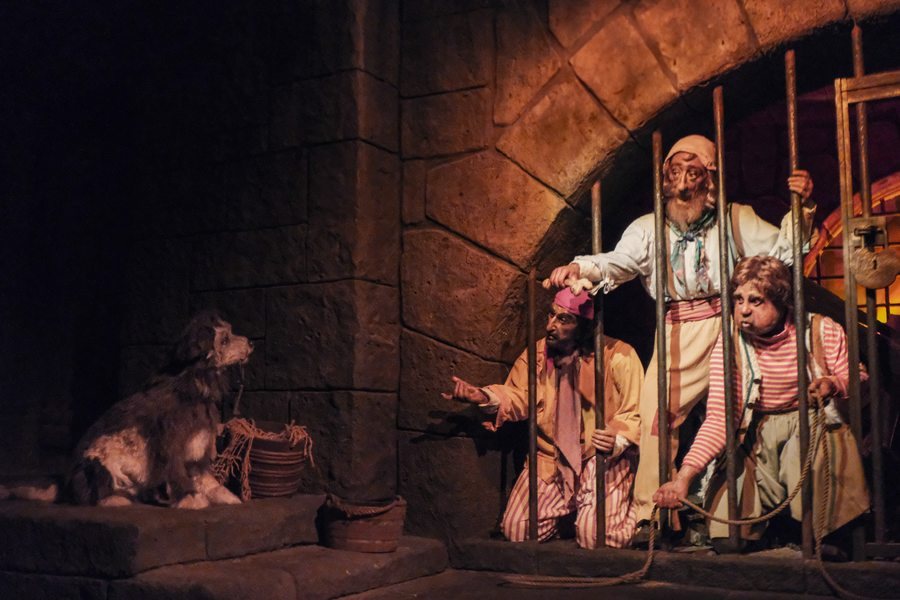 The jail scene on Pirates of the Caribbean