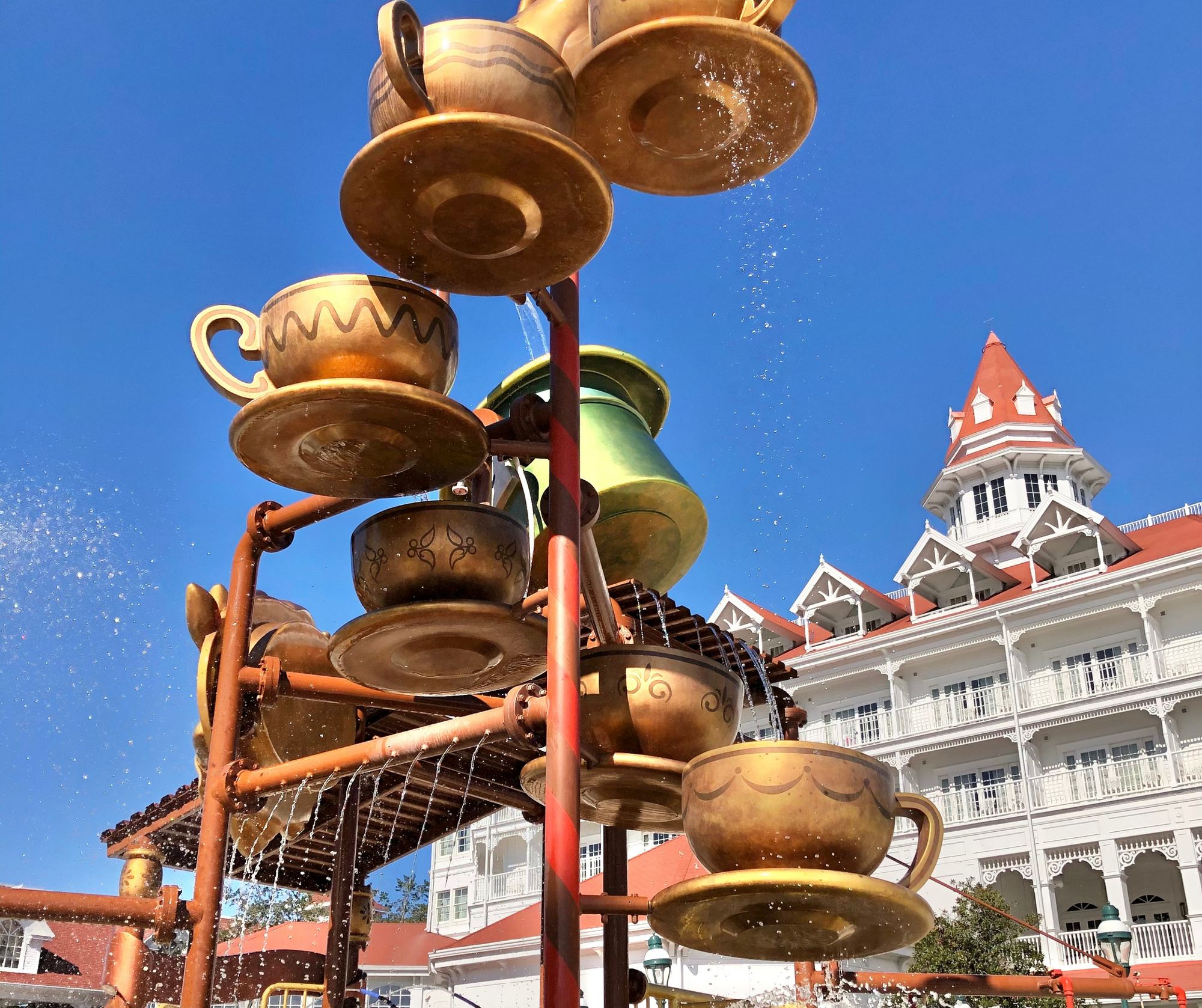 The Mad Hatter splash fountain