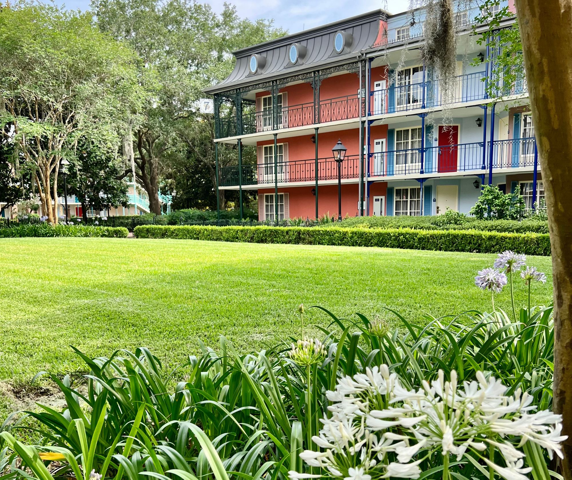 Wrought-iron balconies and gardens