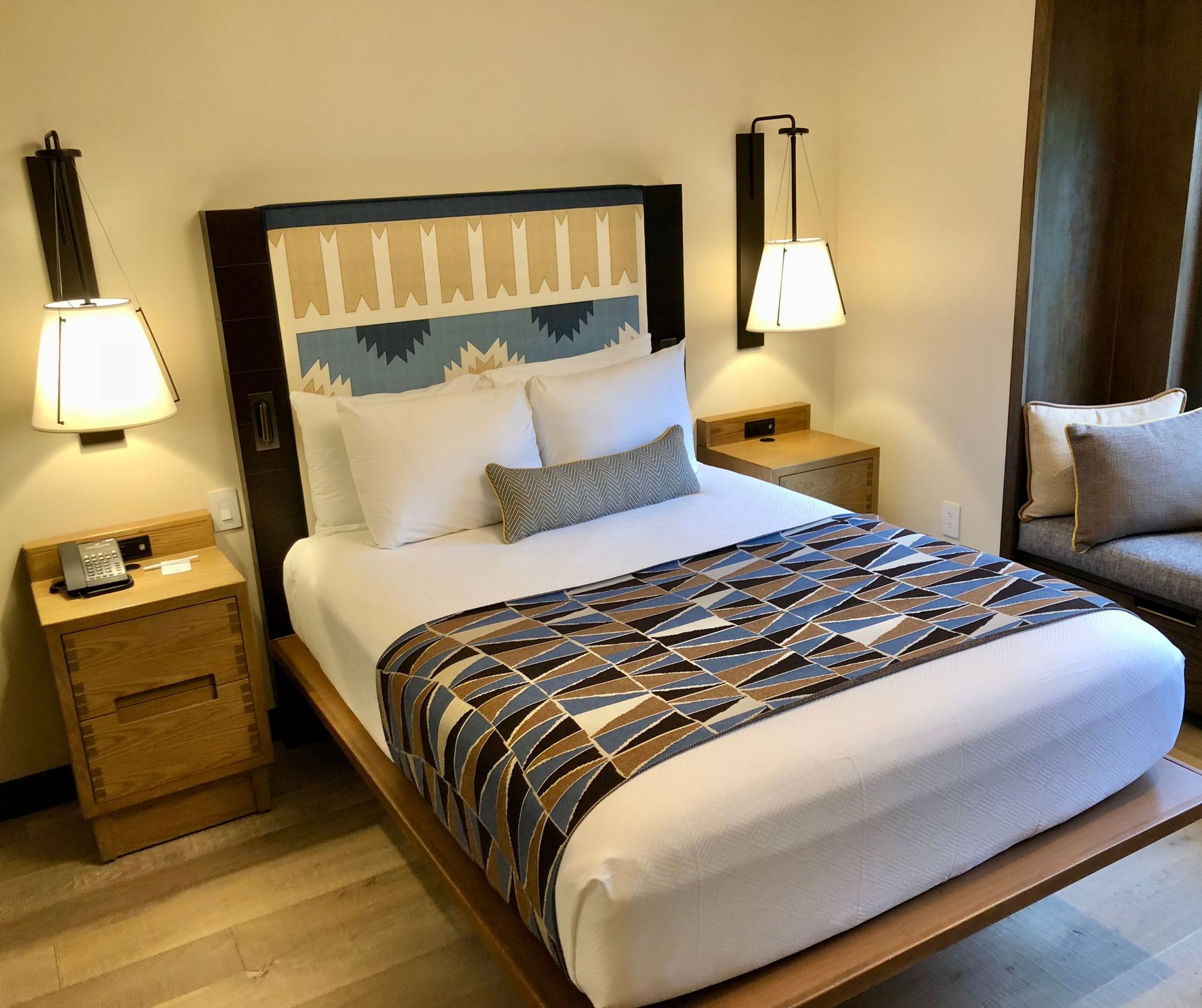 Inside a cabin bedroom