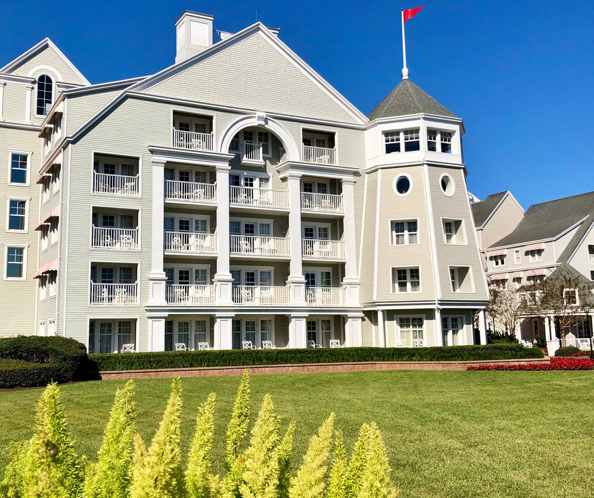 The Yacht Club across its lawn