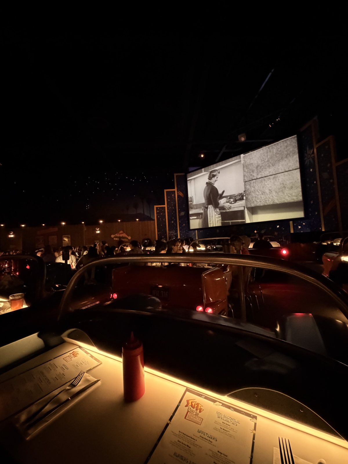 Dinner at the Sci-Fi Dine-In Theater