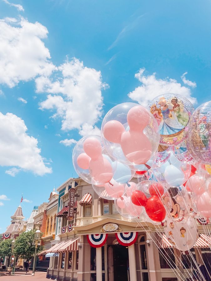 Mickey balloons on Main Street